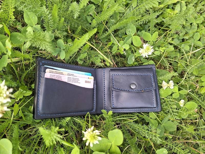 Ručno izrađen novčanik teget plavi-min